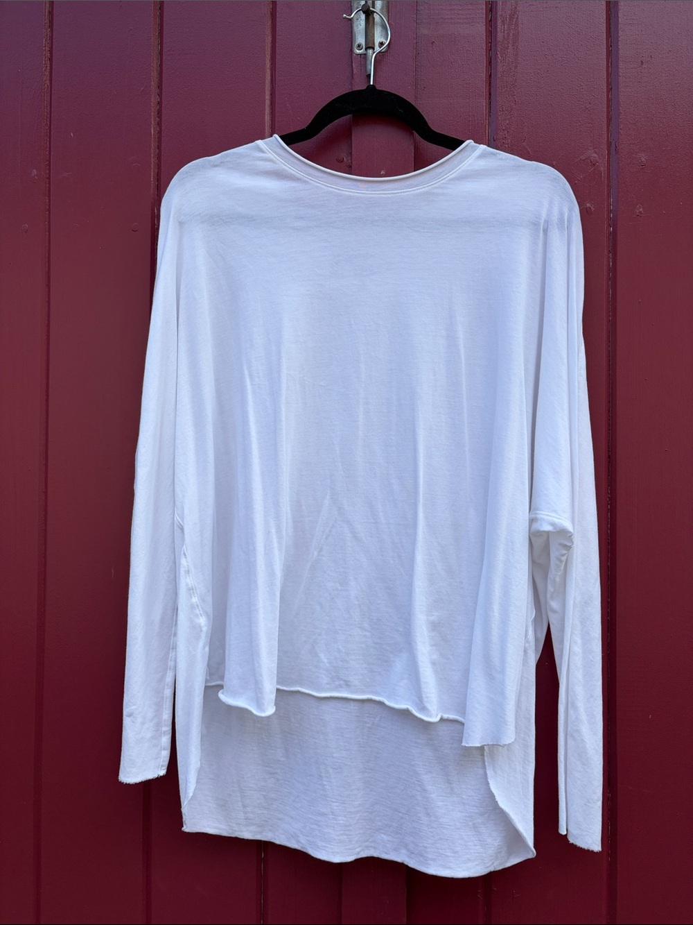 Frank & Eileen Long-Sleeve Crewneck Top - White